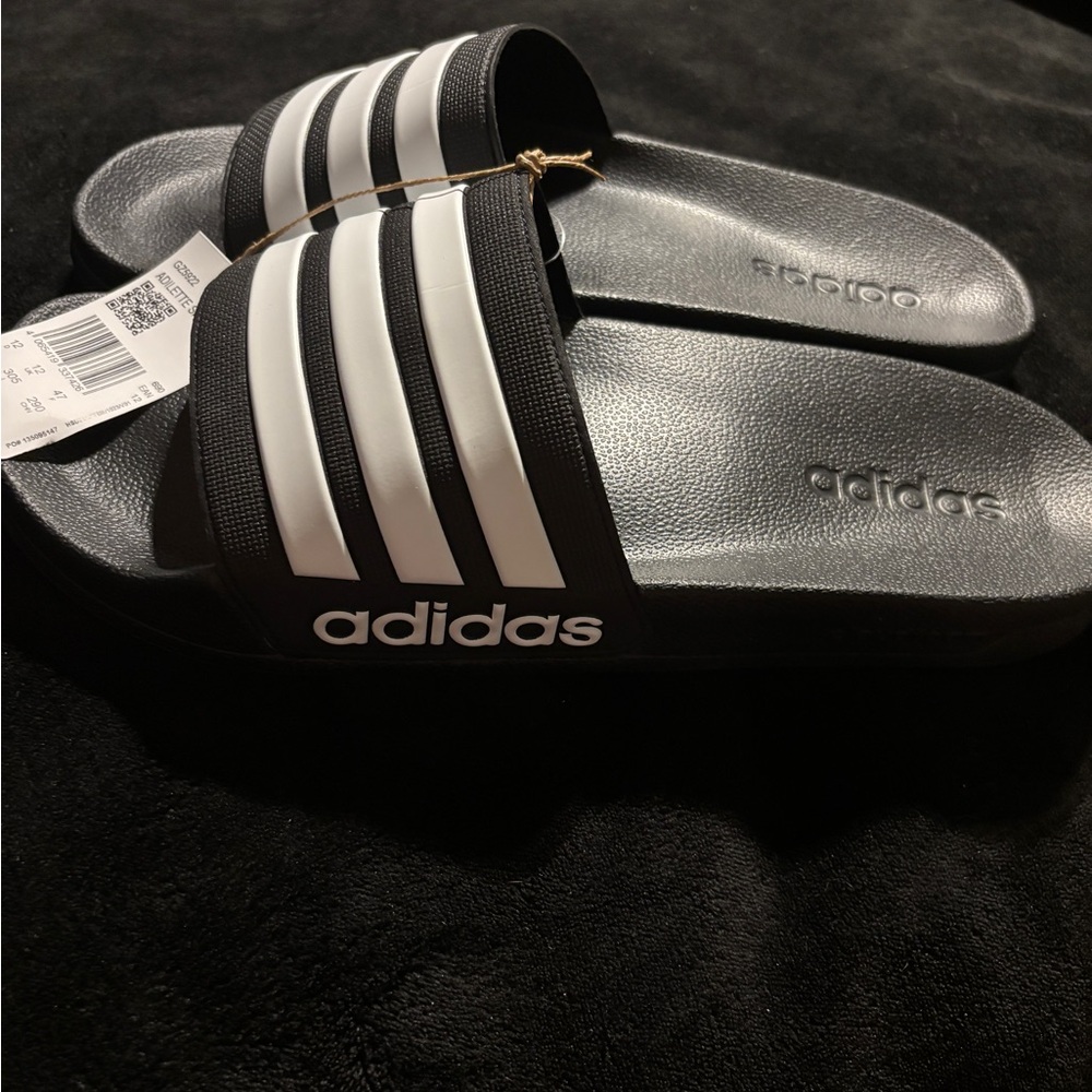 Adidas / Shoes Black and White  Slide Sandal From Adidas. Mens size 12 New